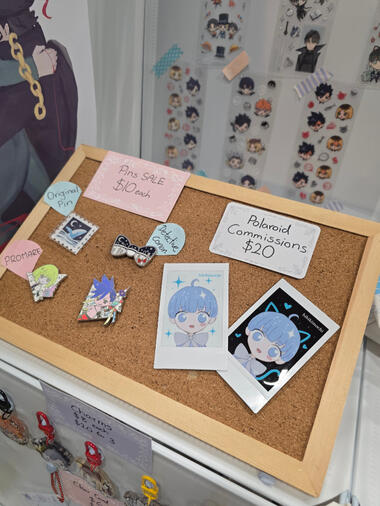 Pin Designs + Polaroid Commissions